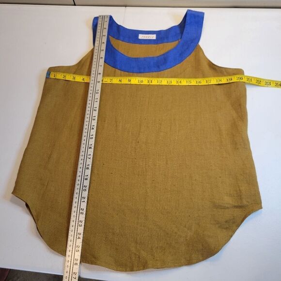 Tobria Vintage Linen Boho Eathy Tank Top Sleeveless Blouse Women's Size 10 - Picture 9 of 10